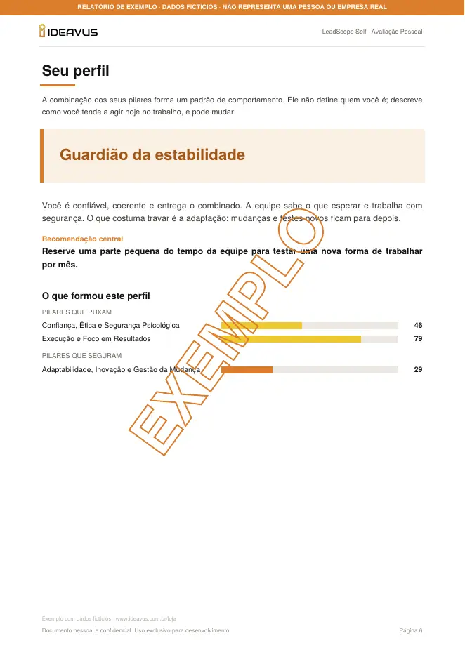 Perfil e o que o formou